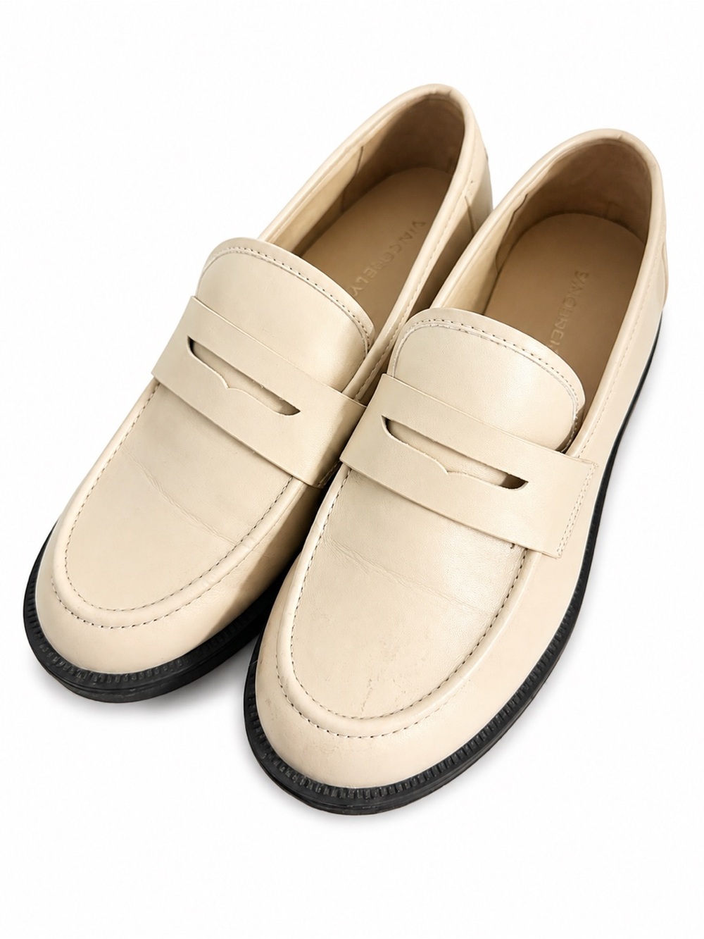 Sincerely Jules Cream Beige Lug Sole Penny Loafers Size 7.5M